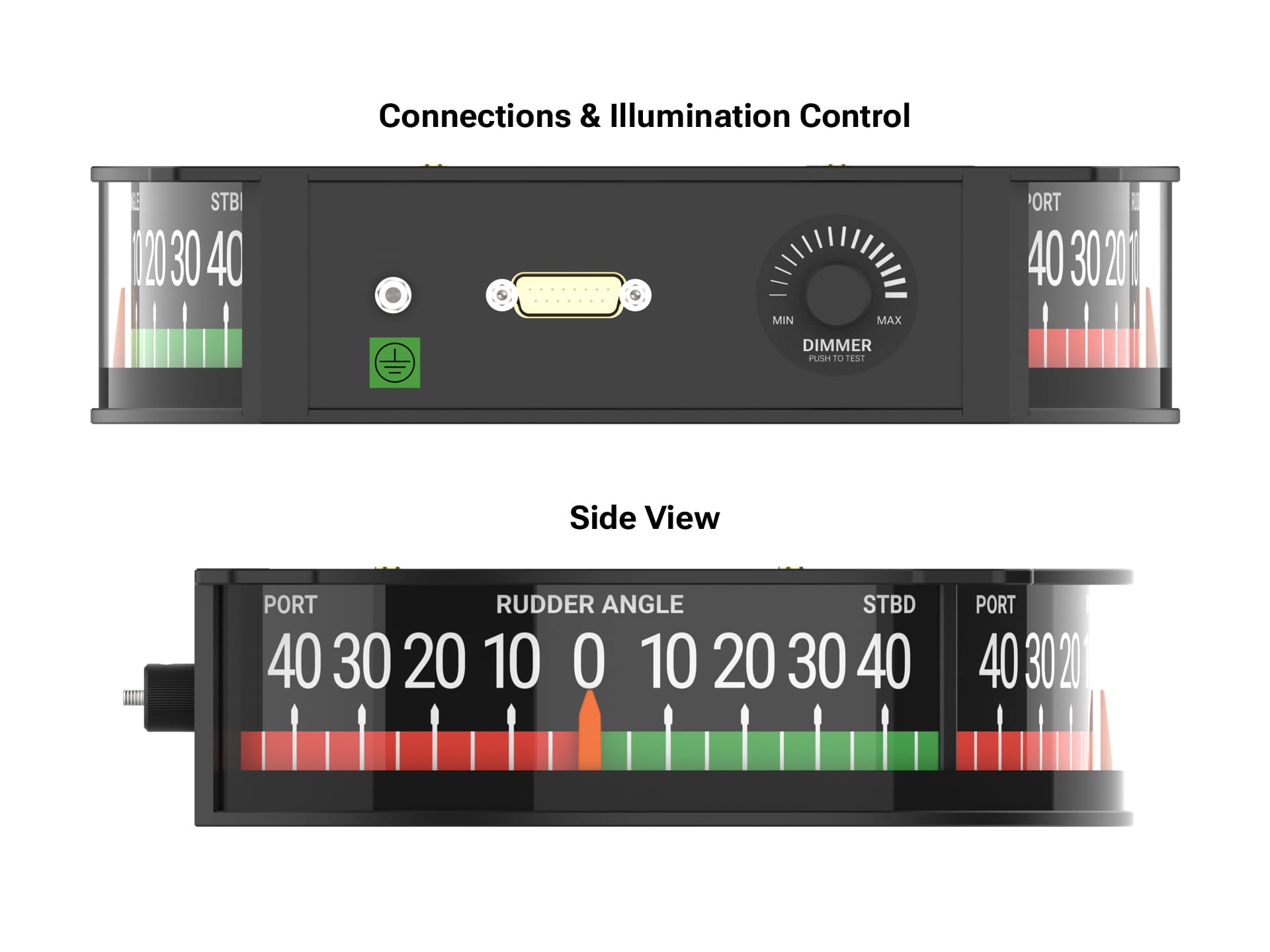 MD72RDI Panoramic Rudder Angle Indicator - Image 2